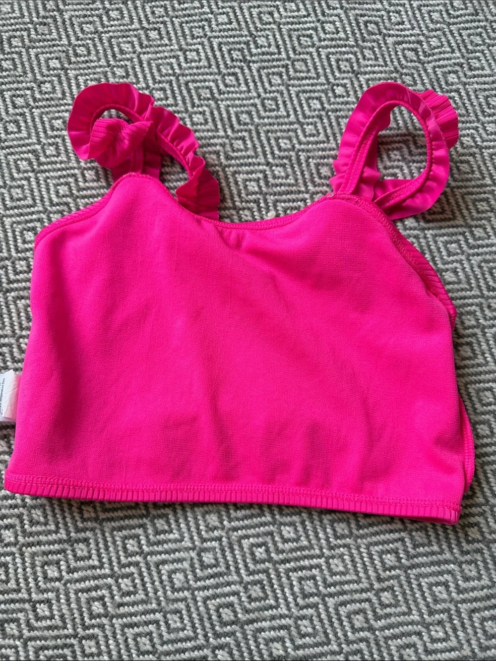 wonder nation Hot Pink Ruffle Strap Two-Piece Swim Set
